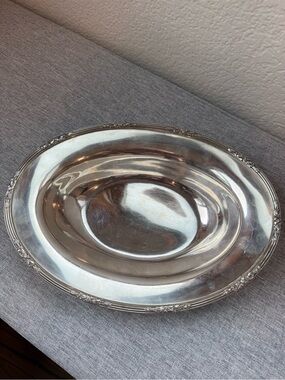 Reed & Barton Shiny Silver Platter with Hallmark
